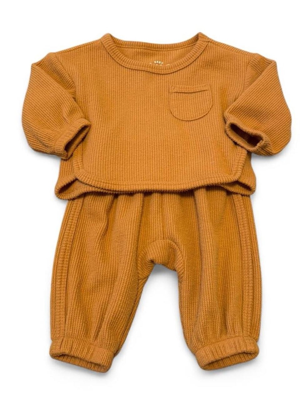 Cat & Jack Baby Waffle-Knit Top in Rust Orange